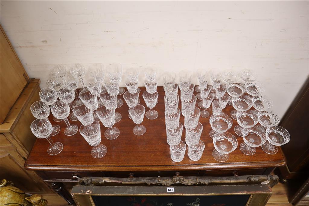 A suite of Waterford glassware
